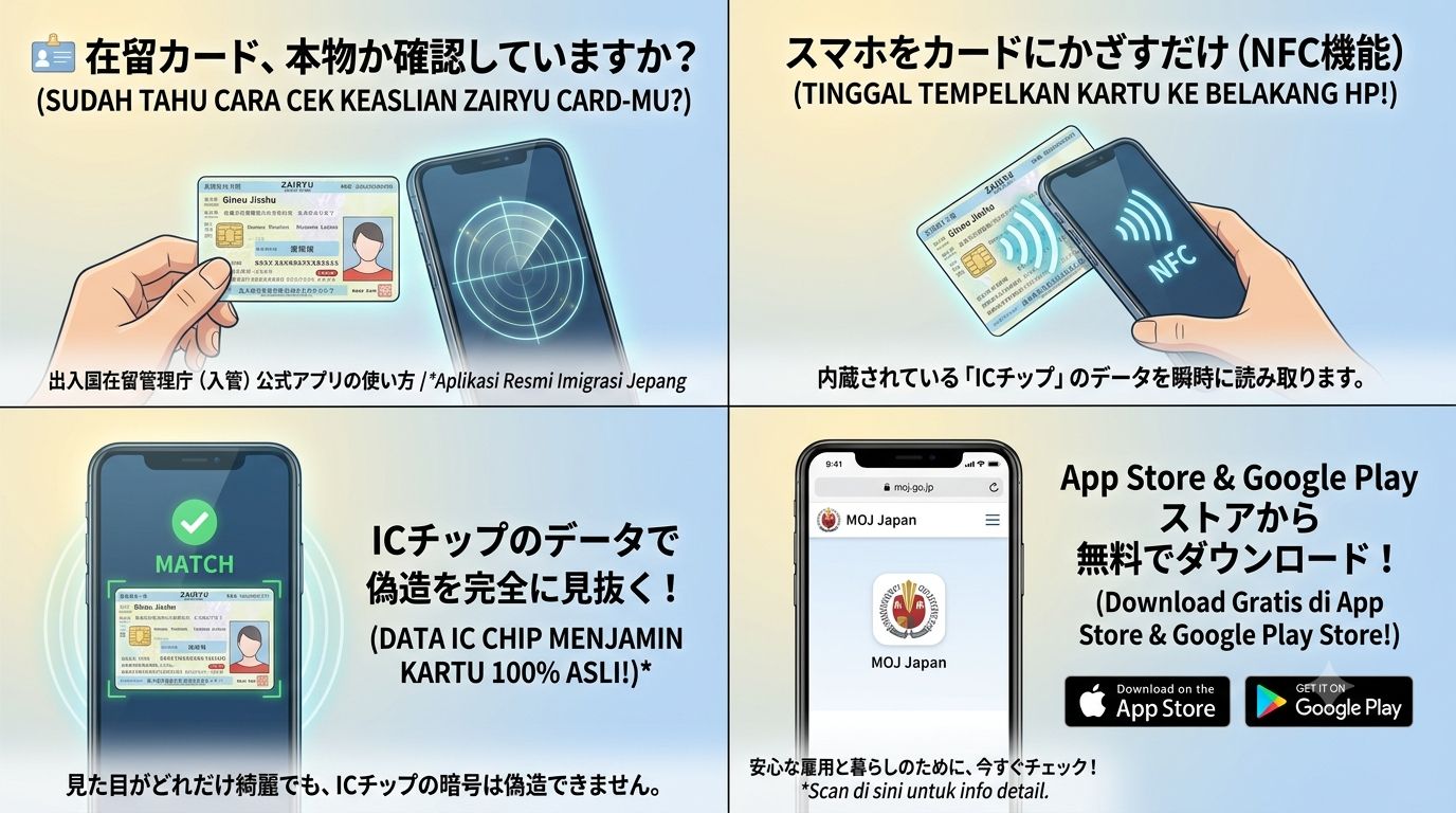Aplikasi Pembaca Zairyu Card Resmi Imigrasi Jepang